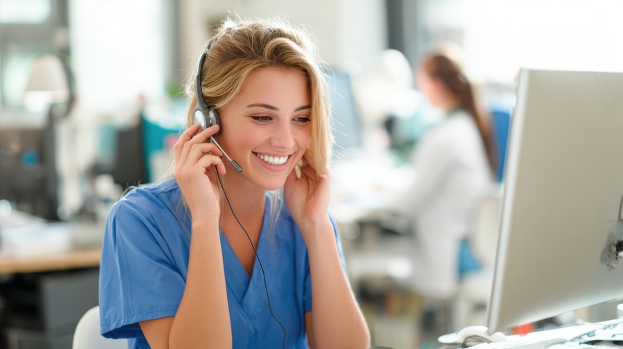 Female Healthcare Call answering and patient scheduling expert